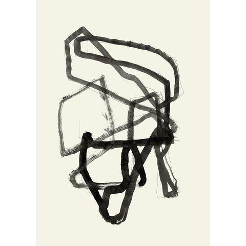 Conte I  White Modern Wood Framed Art Print by Cartissi