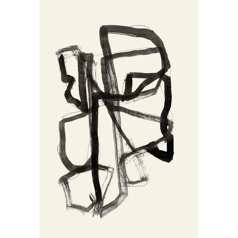 Conte II White Modern Wood Framed Art Print by Cartissi