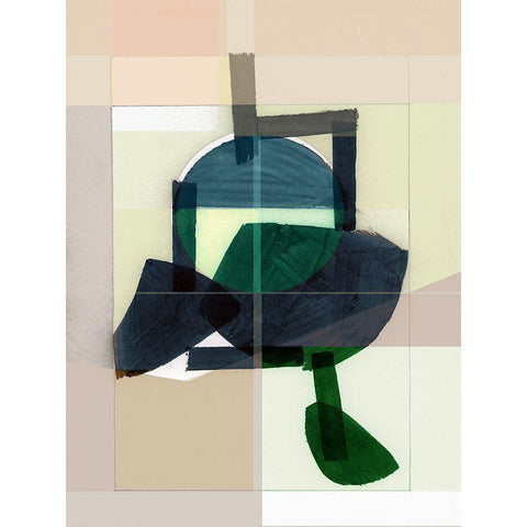 Earthly II White Modern Wood Framed Art Print by Cartissi
