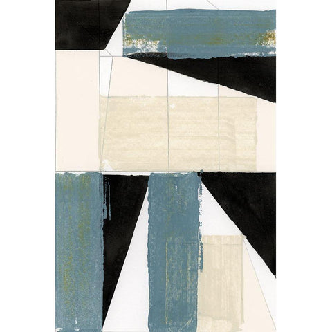 Monochrome Emblem II  Black Modern Wood Framed Art Print by Cartissi