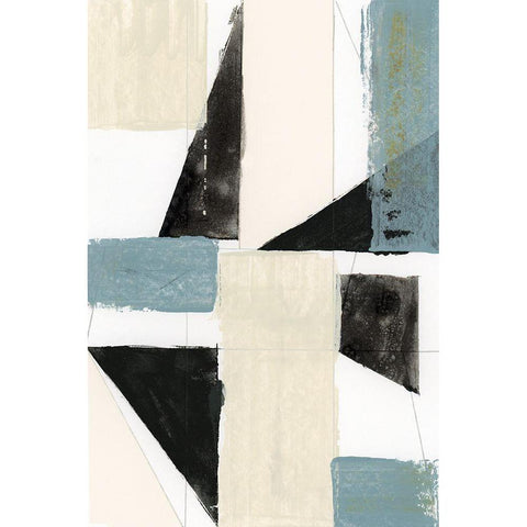 Monochrome Emblem III Black Modern Wood Framed Art Print by Cartissi