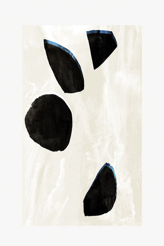 Neutral Black And White II White Modern Wood Framed Art Print with Double Matting by Cartissi