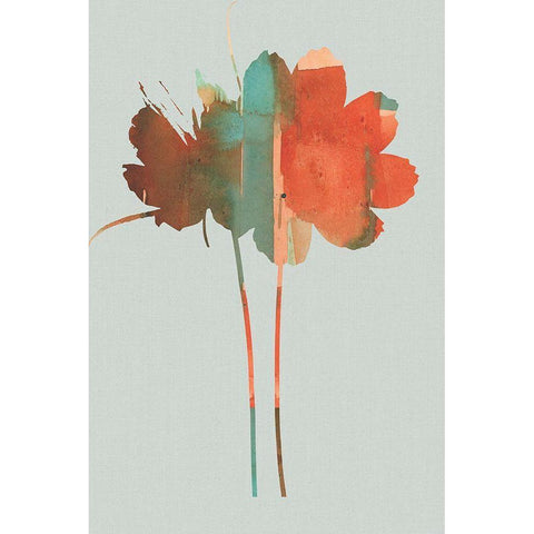 Pastel Union I Black Modern Wood Framed Art Print with Double Matting by Cartissi