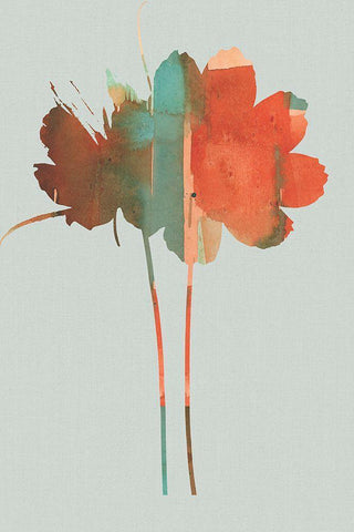 Pastel Union I Black Ornate Wood Framed Art Print with Double Matting by Cartissi