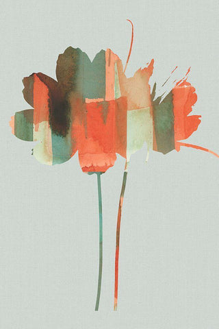 Pastel Union II  Black Ornate Wood Framed Art Print with Double Matting by Cartissi