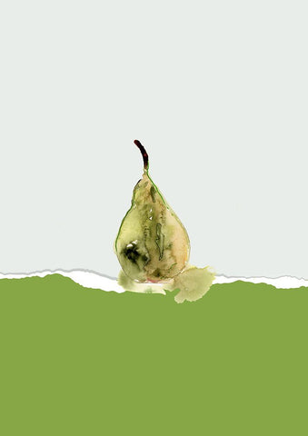 Fruit Contrast II Black Modern Wood Framed Art Print by Cartissi