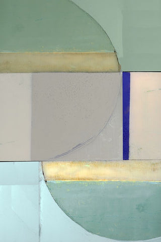 Signals I White Modern Wood Framed Art Print with Double Matting by Cartissi