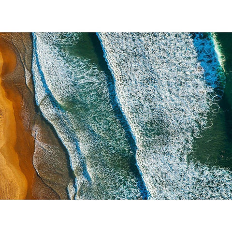 Curl Curl Ariel Black Modern Wood Framed Art Print with Double Matting by Palacios