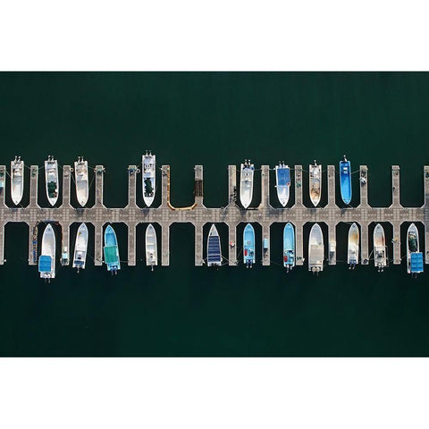 Vertical Alignment Black Modern Wood Framed Art Print by Khattab, Hesham