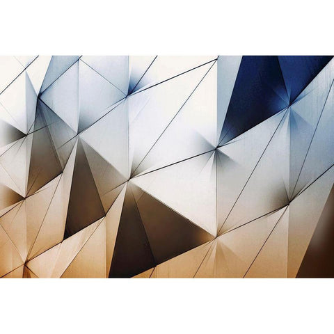 Trangles Art - Maastricht Black Modern Wood Framed Art Print by 1x