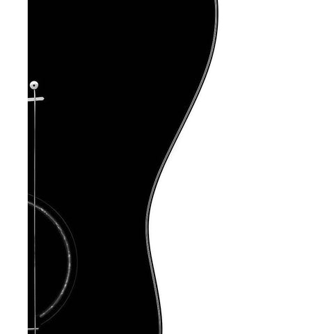 Guitar  Black Modern Wood Framed Art Print with Double Matting by Kala