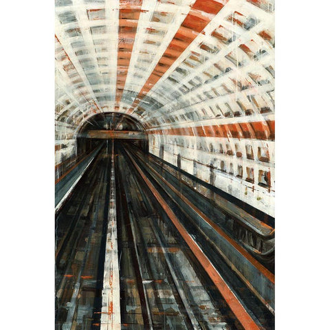 Metro Black Modern Wood Framed Art Print with Double Matting by Droug, Anya
