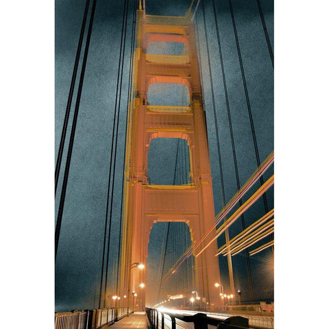 The Golden Gate Bridge I White Modern Wood Framed Art Print by YK Studios