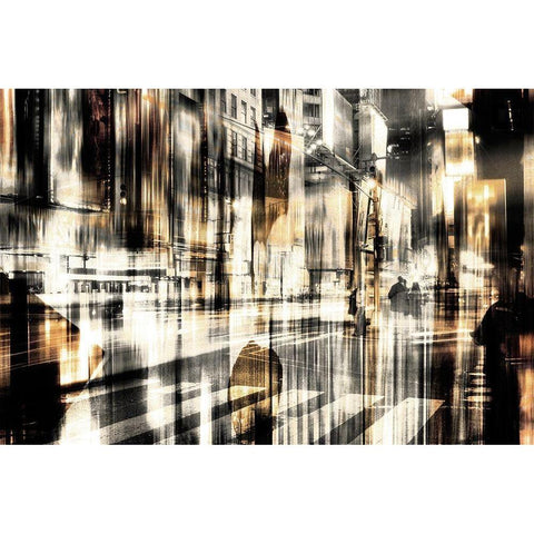 Intentions II Black Modern Wood Framed Art Print with Double Matting by YK Studios