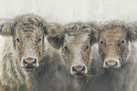 The Three of UsÂ  White Modern Wood Framed Art Print with Double Matting by Merryn, Bree