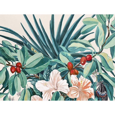 Tropical Heat  Black Modern Wood Framed Art Print with Double Matting by Earle, Cathy