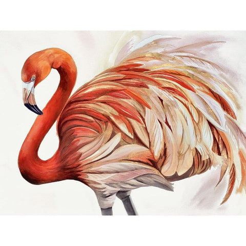 Majestic Flamingo  Black Modern Wood Framed Art Print by Earle, Cathy