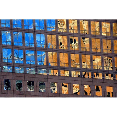 Lion In Water Gold Ornate Wood Framed Art Print with Double Matting by Zimbalist, David