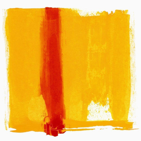 Orange Streak  Black Modern Wood Framed Art Print with Double Matting by Aryai, Sia
