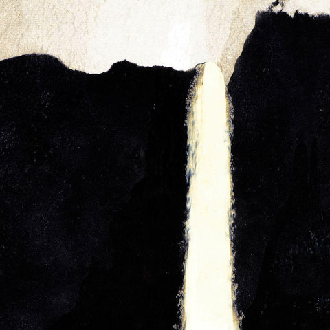 Ink Cliff I  Black Modern Wood Framed Art Print by Aryai, Sia