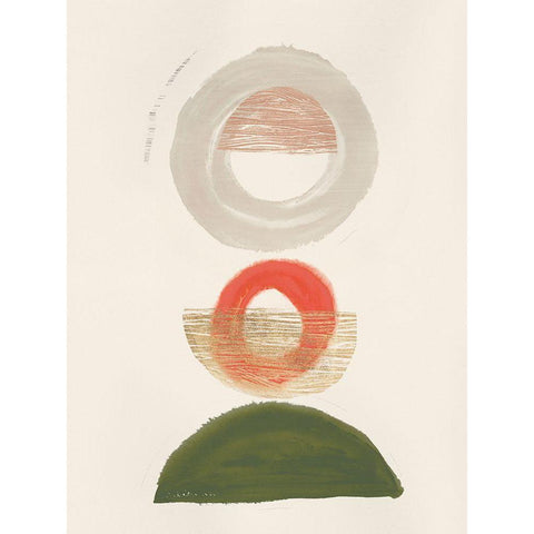 Crescent Lunar I  Black Modern Wood Framed Art Print by Hazel J