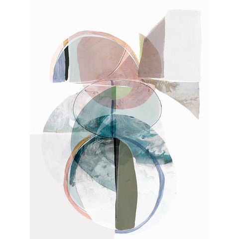 Vertex I  Black Modern Wood Framed Art Print with Double Matting by Hazel J