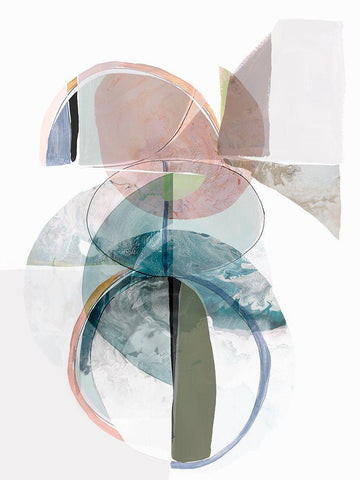 Vertex I  White Modern Wood Framed Art Print with Double Matting by Hazel J