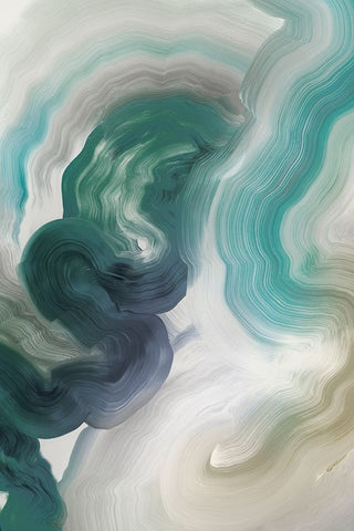 Harmonious Hues II Black Modern Wood Framed Art Print by Hazel J
