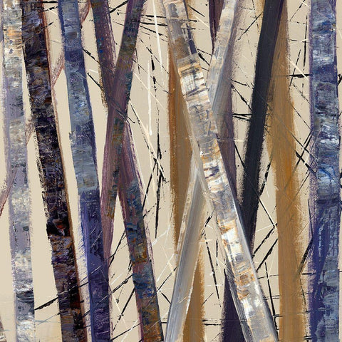 Juxtapose II  White Modern Wood Framed Art Print by Hoop, Fiona
