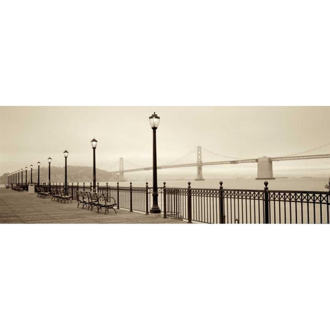 San Fran I Black Modern Wood Framed Art Print with Double Matting by Rezzonico, Carlo