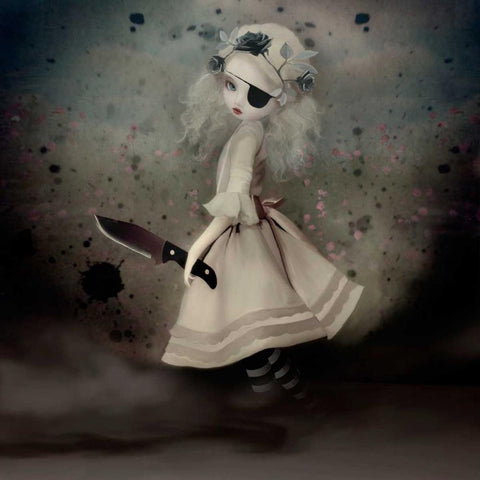 Broken Dawn Black Modern Wood Framed Art Print with Double Matting by Art and Ghosts