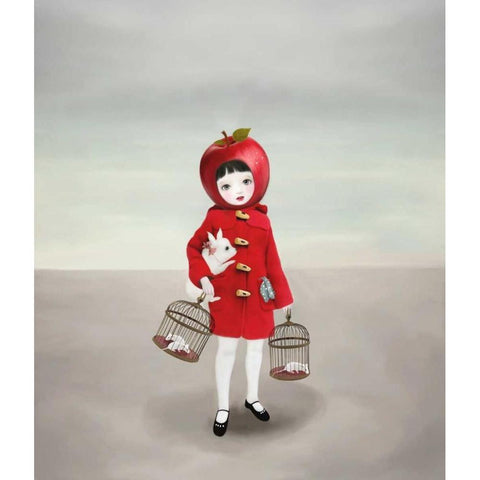 Ruby White Modern Wood Framed Art Print by Art and Ghosts