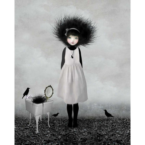 Dulcimer Black Modern Wood Framed Art Print by Art and Ghosts