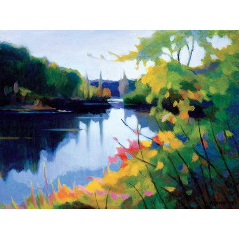 Morning Light White Modern Wood Framed Art Print by Asoma, Tadashi