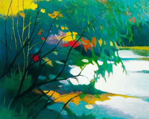 Noonday Dreams Black Ornate Wood Framed Art Print with Double Matting by Asoma, Tadashi