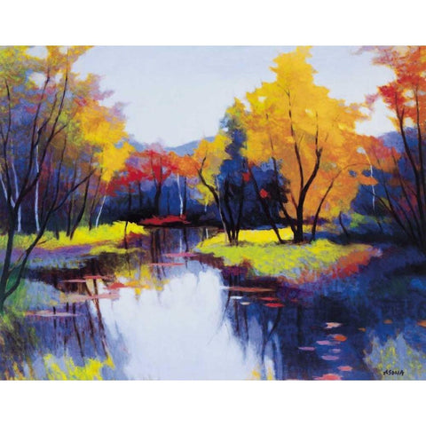 Daybreak Black Modern Wood Framed Art Print with Double Matting by Asoma, Tadashi