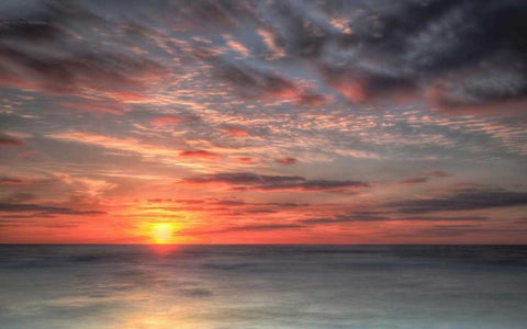Atlantic Sunrise No. 9 Black Ornate Wood Framed Art Print with Double Matting by Amoruso, Robert J.