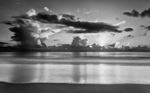 Atlantic Sunrise No. 19 White Modern Wood Framed Art Print with Double Matting by Amoruso, Robert J.