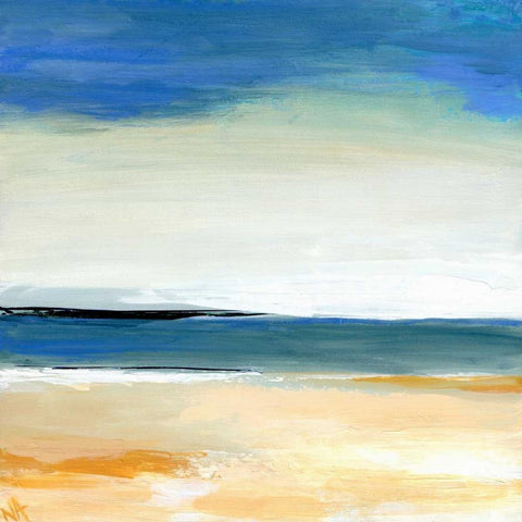 Seascape 2 White Modern Wood Framed Art Print by Arden, Niki