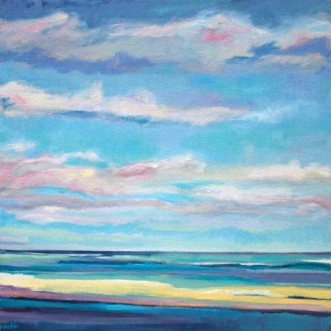 Tidal Surge Black Modern Wood Framed Art Print with Double Matting by Arden, Niki