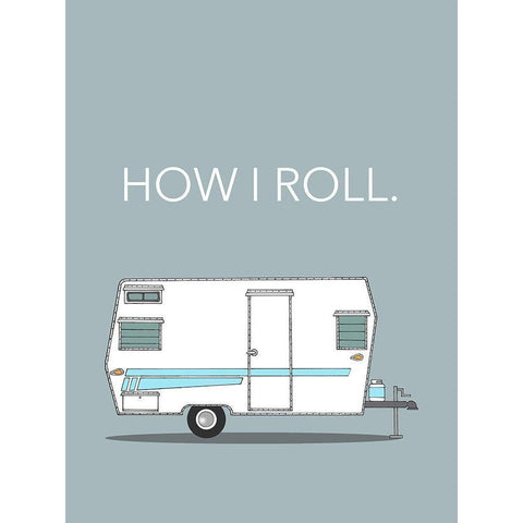 How I Roll Gold Ornate Wood Framed Art Print with Double Matting by Annie Bailey Art