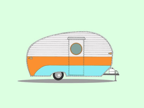 Va-Ka-Shun-Ette White Modern Wood Framed Art Print with Double Matting by Annie Bailey Art