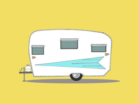 Vintage Roadrunner White Modern Wood Framed Art Print with Double Matting by Annie Bailey Art