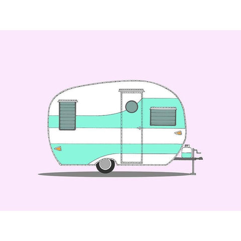 Vintage Shasta Black Modern Wood Framed Art Print with Double Matting by Annie Bailey Art