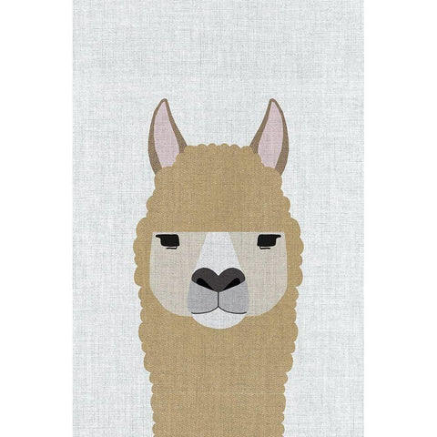 Alpaca Gold Ornate Wood Framed Art Print with Double Matting by Annie Bailey Art