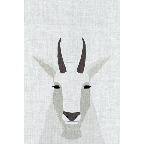Mountain Goat Black Modern Wood Framed Art Print with Double Matting by Annie Bailey Art