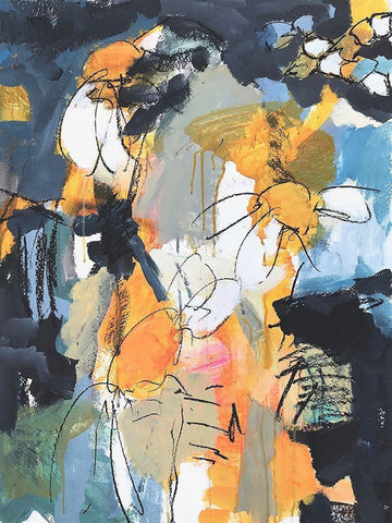 A Fine Summer Is Gone Black Ornate Wood Framed Art Print with Double Matting by Anders, Per