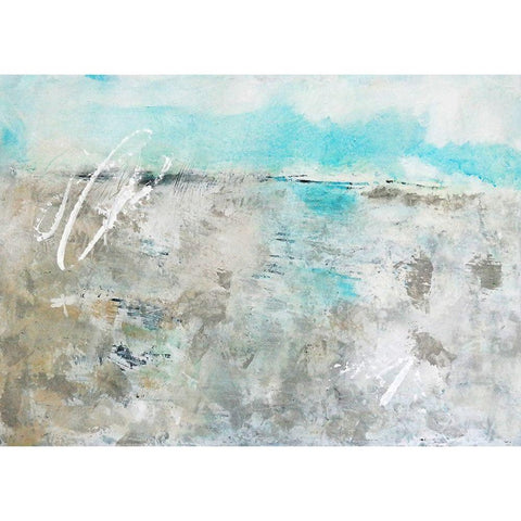 Beach Black Modern Wood Framed Art Print with Double Matting by Apperlo, Mila