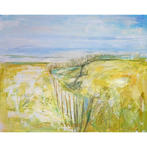 The Beach II White Modern Wood Framed Art Print by Apperlo, Mila
