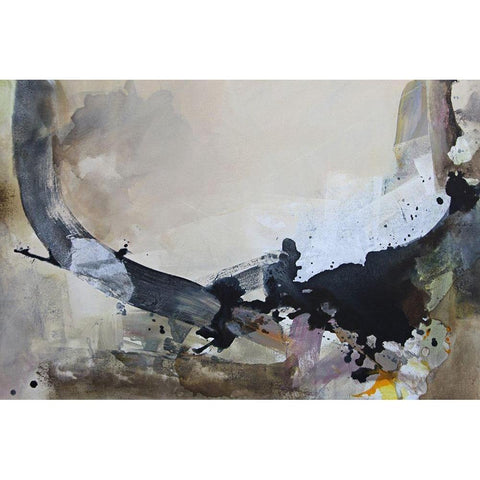 Balance Beam White Modern Wood Framed Art Print by Alattar, Lina